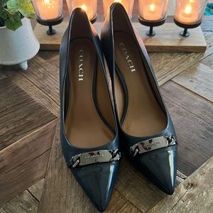 Coach Navy Blue Heels